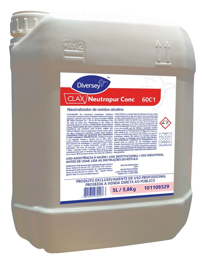 CLAX NEUTRAPUR CONC 5L - NEUTRALIZADOR DE RESÍDUO ALCALINO